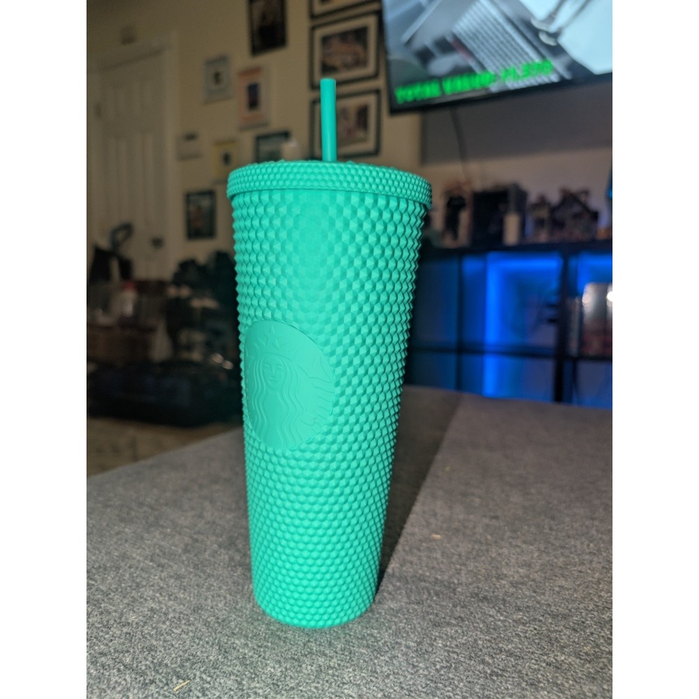 Starbucks October 2021  Mexico Caribbean Green Studded Tumbler 24oz - Picture 3 of 8